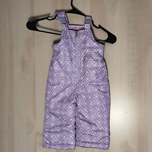 London Fog purple‎ snow bibs overalls, snow suit, size 12 months - Picture 1 of 10